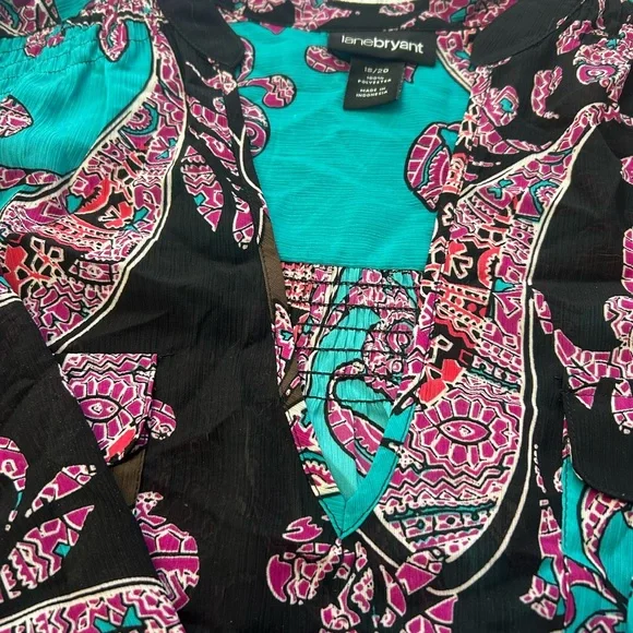 Lane Bryant Vibrant Paisley Blouse - Picture 3 of 8